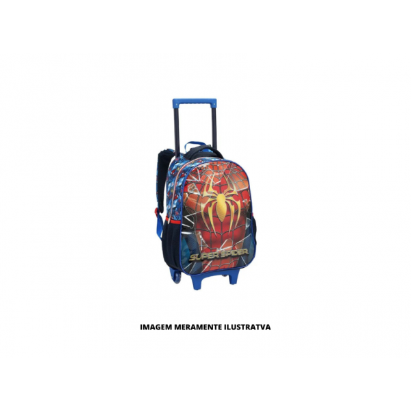 MOCHILA - SEANITE - ESCOLAR DE RODINHAS SUPER SPIDER VERMELHO