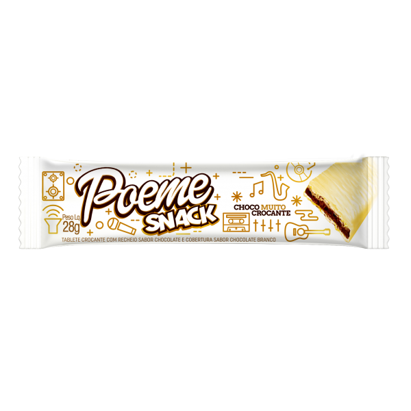CHOCOLATE - DUMDUM - 28g POEME STICK BRANCO - CX40